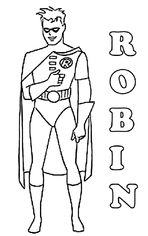 coloriage Batman robin